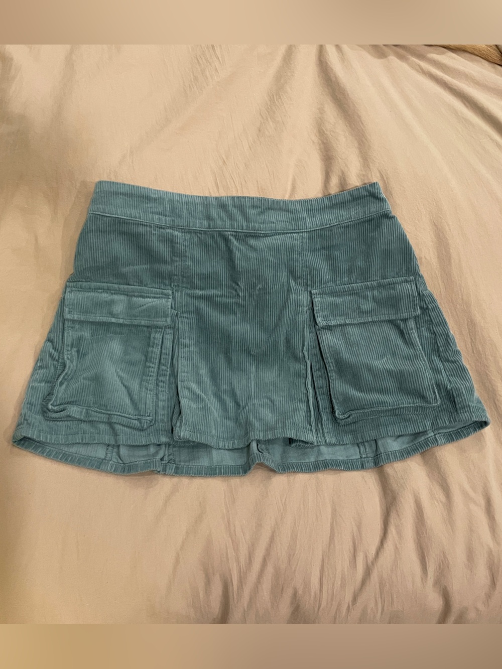 wild fable Teal Corduroy Cargo Skirt